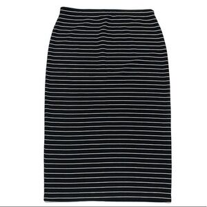 MAX STUDIO Ribbed Striped Pencil Skirt - L